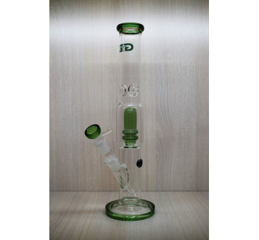 Бонг стеклянный GRACE GLASS SLITHOLE PERCOLATOR CANE зеленый 37см